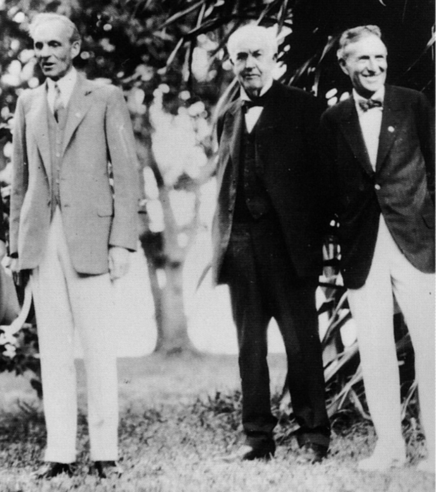 Henry Ford with Thomas Edison and Harvey Firestone. Ft. Myers, Florida, February 11, 1929.